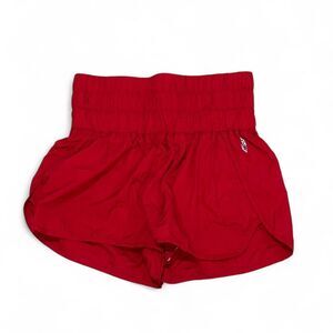 Free People Red The Way Home Shorts